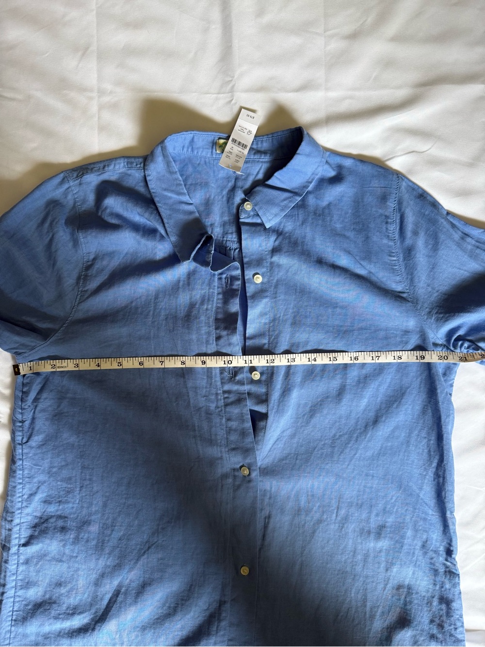 J. Crew Light Blue Linen Button-Down Shirt - Picture 7 of 7